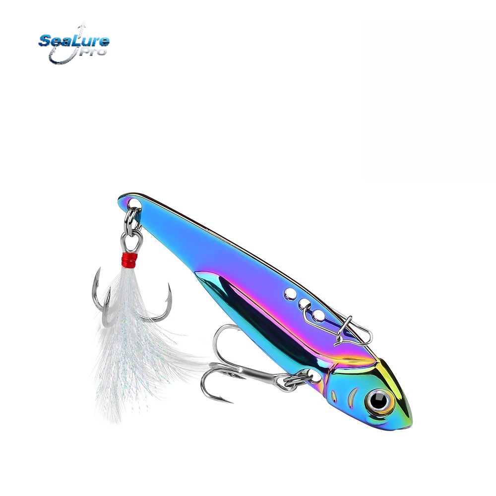 Fishing Lure Spoon - เหยื่อตกปลาโลหะสีสันสดใสแบบ VIB, ช้อนสั่นสะเทือนทุกชั้นน้ำ, อุปกรณ์ตกปลาไบโอนิคแบบตีไกลสำหรับการตกปลาในน้ำจืด