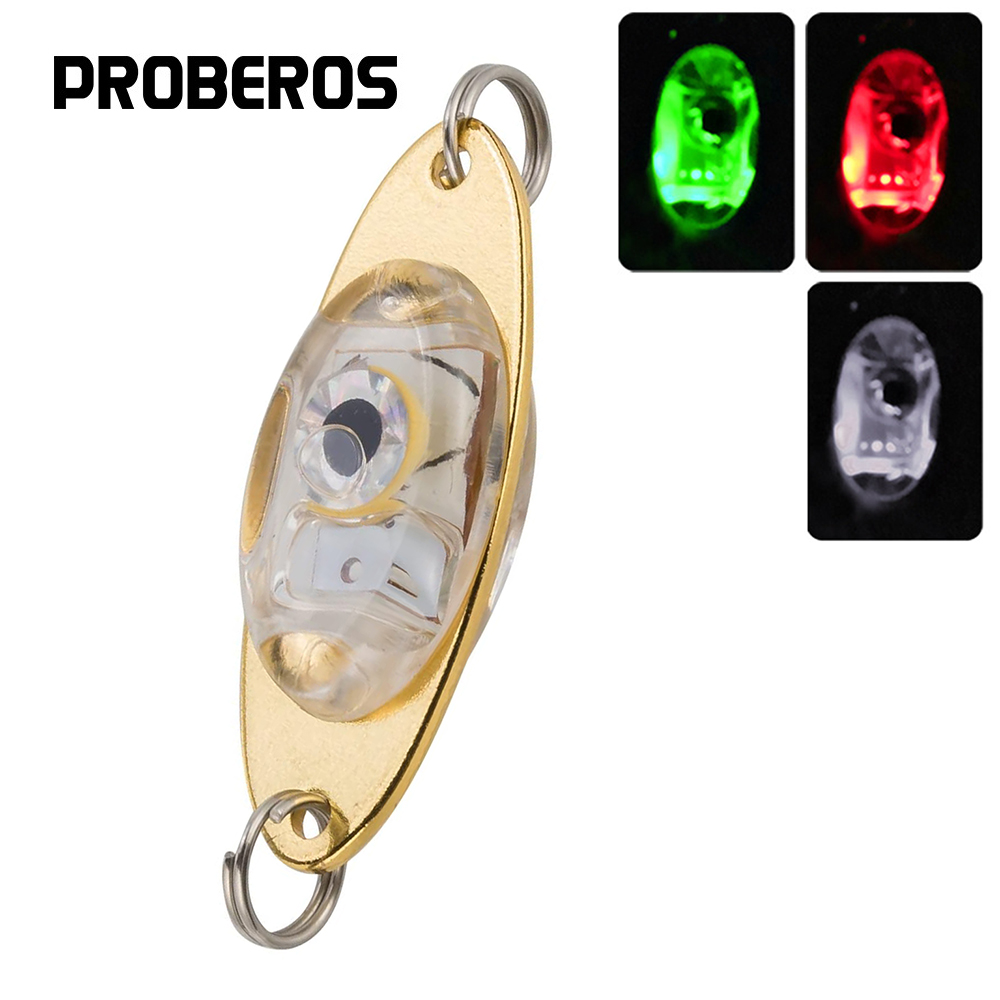 Fishing Lure Spoon - Pro beros ไฟตกปลา LED ทรงหยดน้ำลึก, อุปกรณ์ตกปลาสำหรับตกปลาทูน่า
