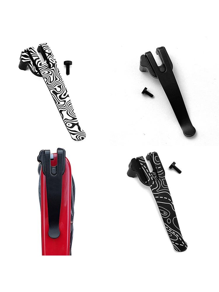 Penn Reel Battle - 1 ชุดมีดสแตนเลสลึกพกพากระเป๋าคลิปกลับ Clamp สําหรับ 91 มม.Victorinox