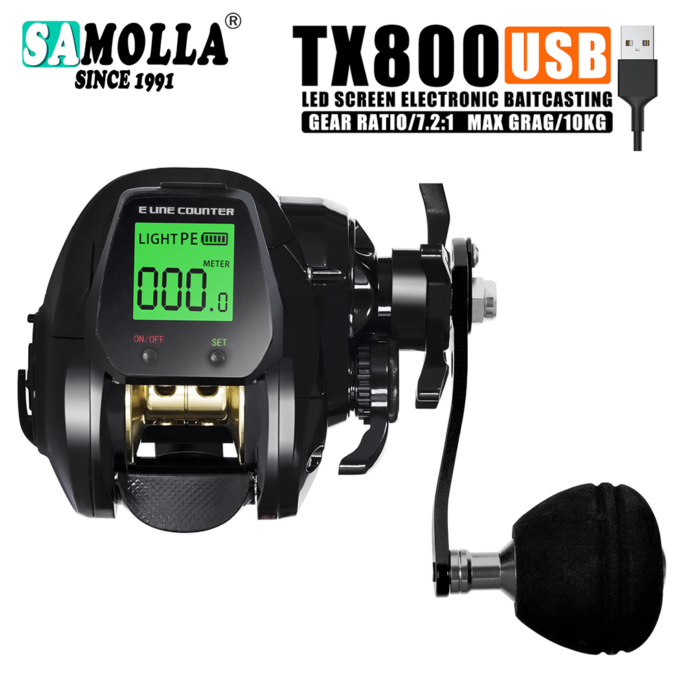 Kastking Reel Zephyr - SAMOLLA Baitcasting ตกปลา Reel อิเล็กทรอนิกส์หน้าจอ LED