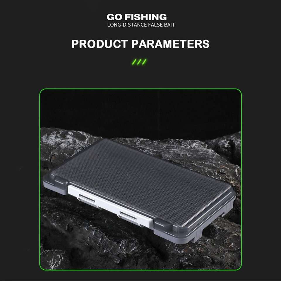 Fishing Lure Spoon - กล่องใส่เหยื่อตกปลาพลาสติกแบบพกพา พร้อมแผ่นฟองน้ำ กล่องใส่เหยื่อปลอม ตะขอจิ๊กเฮด กล่องเก็บอุปกรณ์ตกปลา กล่องใส่เหยื่อสปินเนอร์