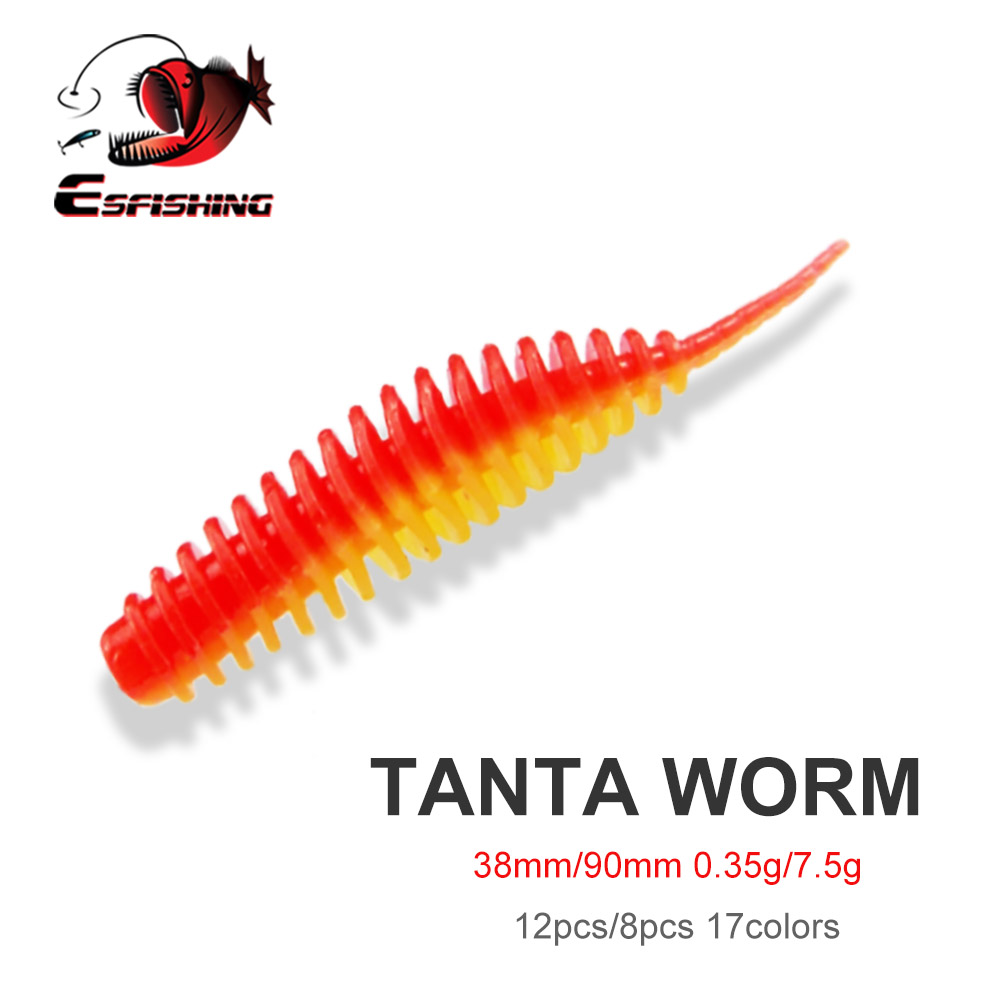 Fishing Lure Swimbait - ESFISHING เหยื่อตกปลาแบบหนอน ทันต้า 38มม. 90มม. 0.35กรัม
