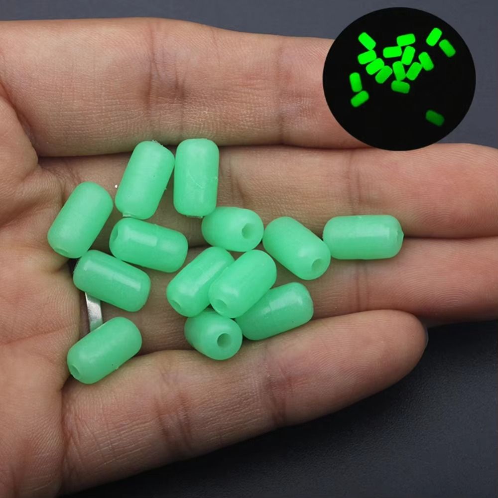 Fishing Lure Kit - 100 ชิ้น/ถุงตกปลาส่องสว่างลอยลูกปัดยาง GLOW In The Dark