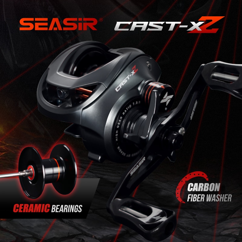 Kastking Reel Zephyr - Seasir รอกตกปลา X2หล่อแบบไฮบริด7.3:1ระบบคาร์บอนไฟเบอร์แบริ่งคู่เบรค N52รอกตกปลา