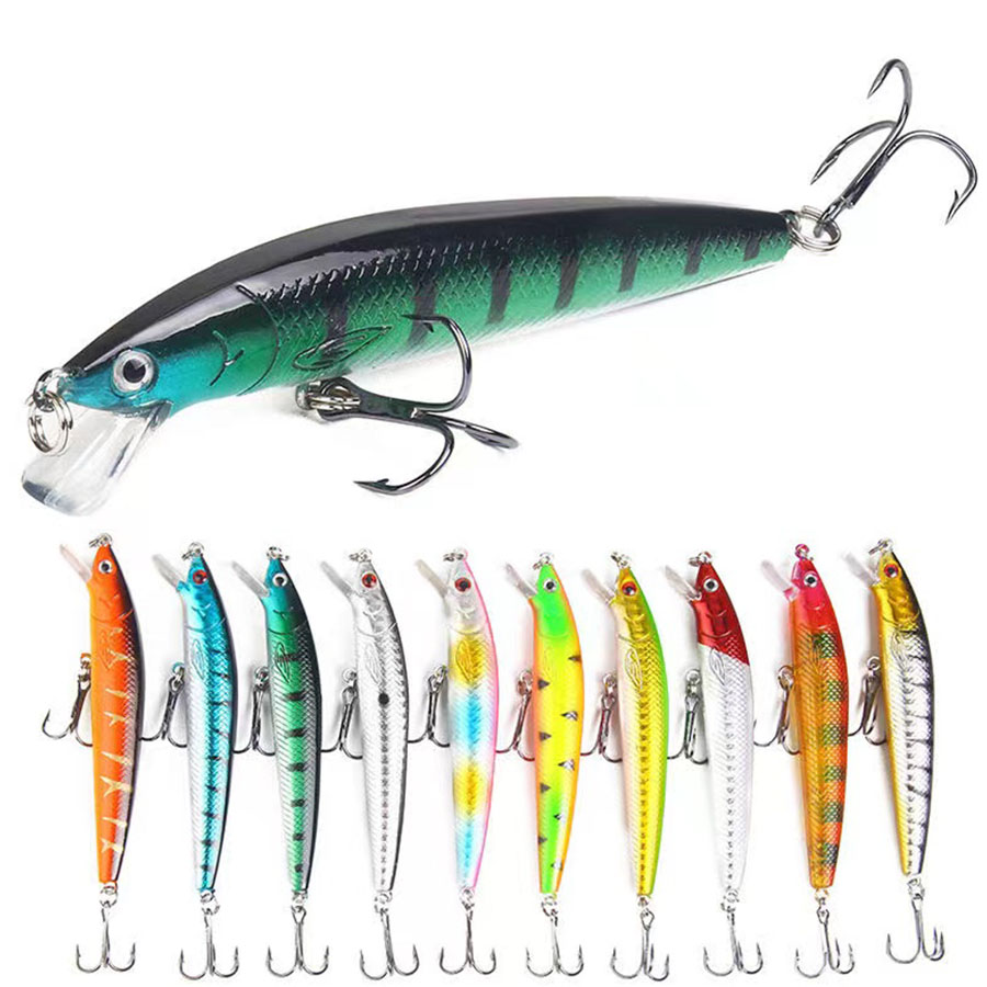 10PCS Jerkbait Minnow Swimbait - Fishing Lure Swimbait บทวิจารณ์และราคา