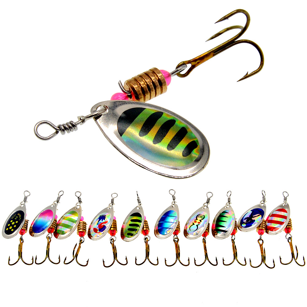 ตกปลา Lure Spinner หมุนช้อน 10 - Fishing Lure Spoon บทวิจารณ์และราคา