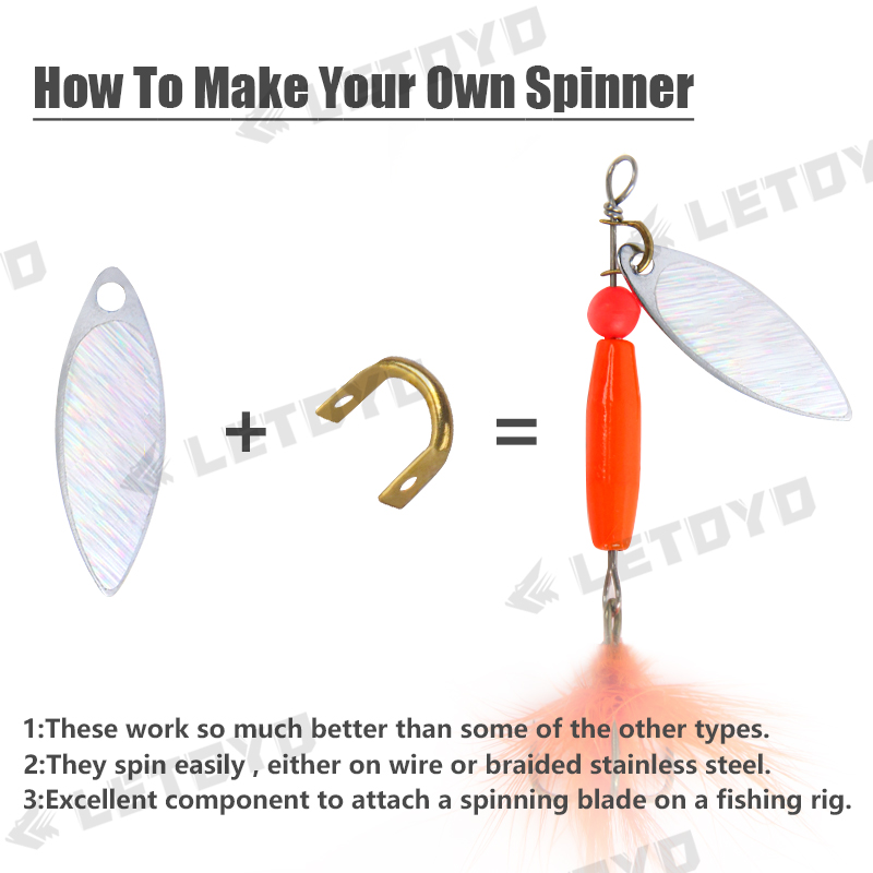 Letoyo 100ชิ้นสปินเนอร์เหล็กสแ - Fishing Lure Spoon บทวิจารณ์และราคา