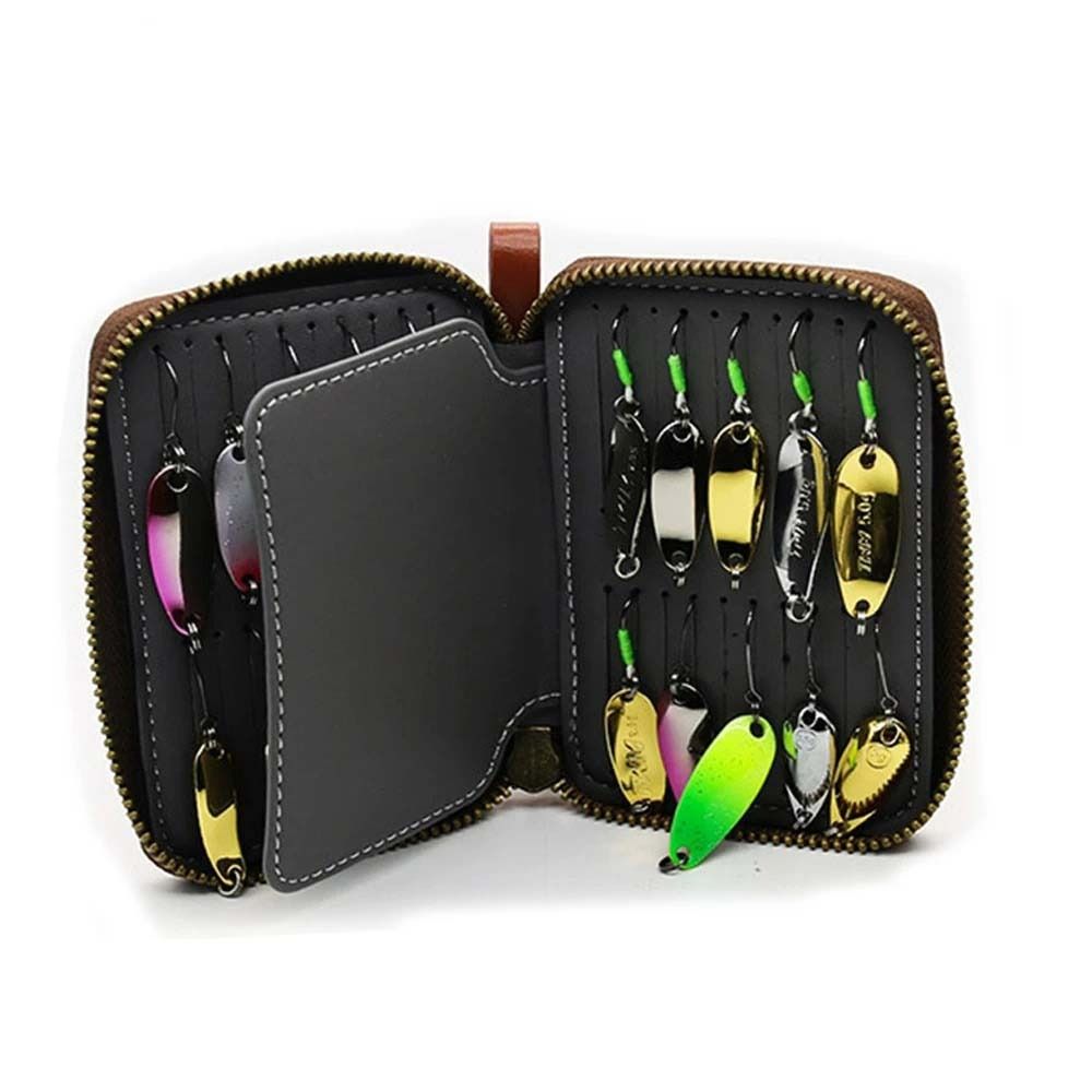 กระเป๋าใส่เหยื่อตกปลาหนัง PU พ - Fishing Lure Spinnerbait บทวิจารณ์และราคา