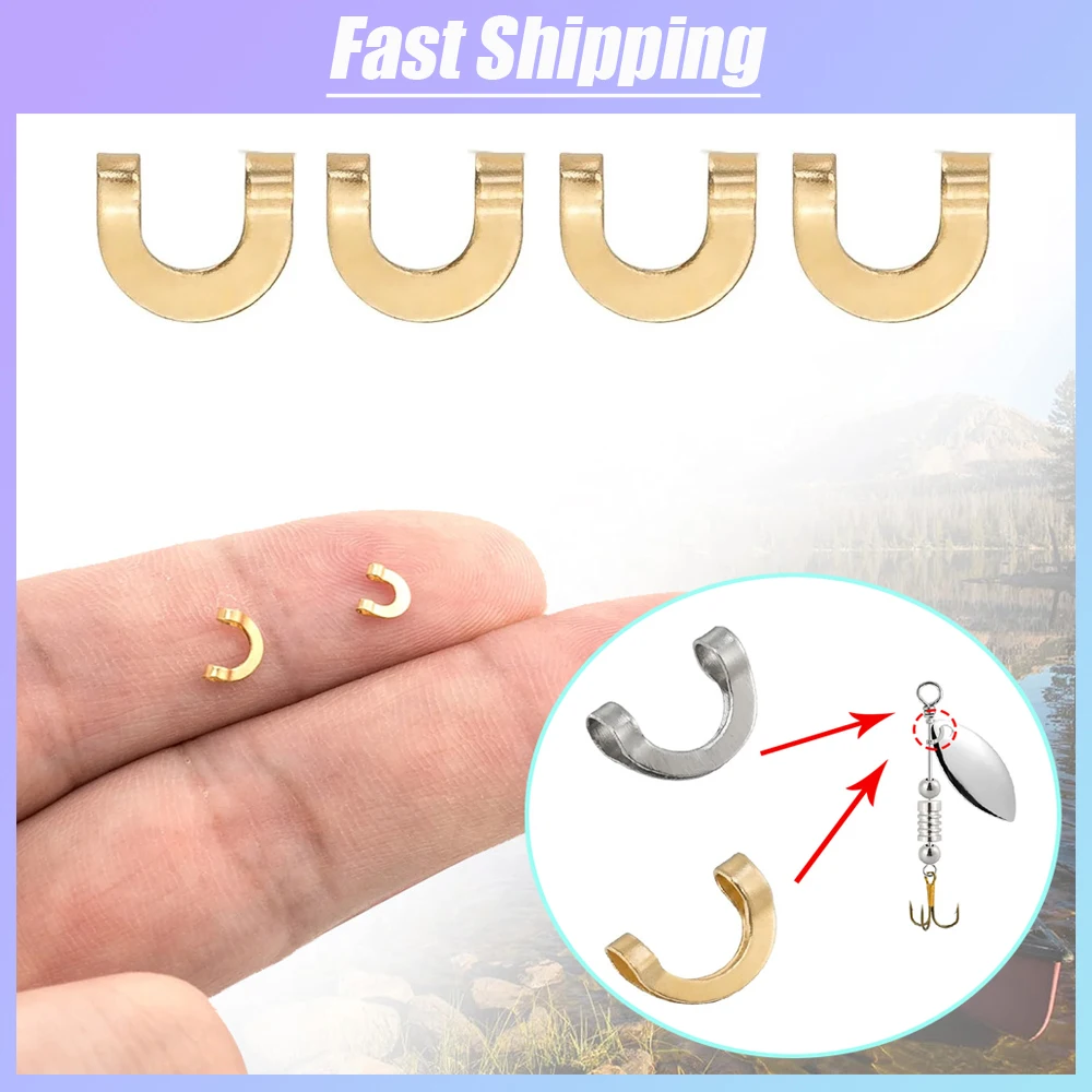 100 ชิ้นตกปลา U รูปคลิปคงที่ตก - Fishing Lure Spinner บทวิจารณ์และราคา